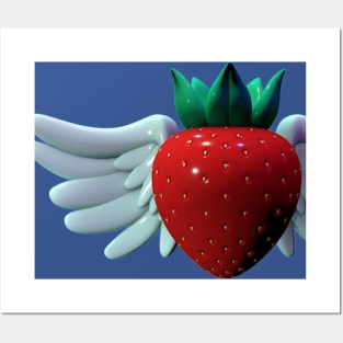 Celeste Strawberry 3D Posters and Art